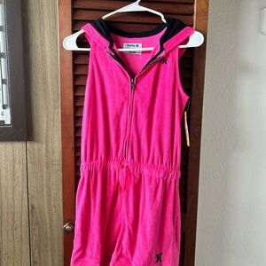 Hurley Kids Fuchsia Hooded Romper